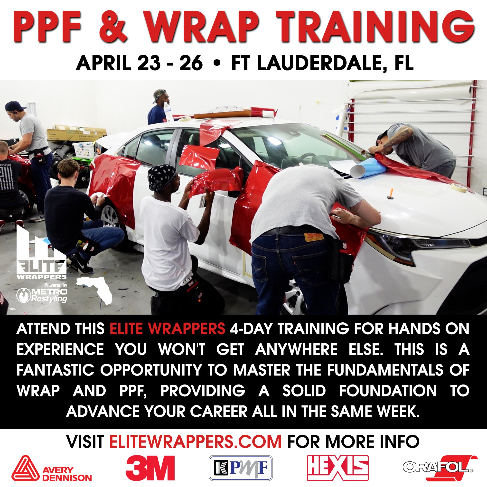 Standard Wrap & Paint Protection Film Training Class FL April 23rd Elite Wrappers