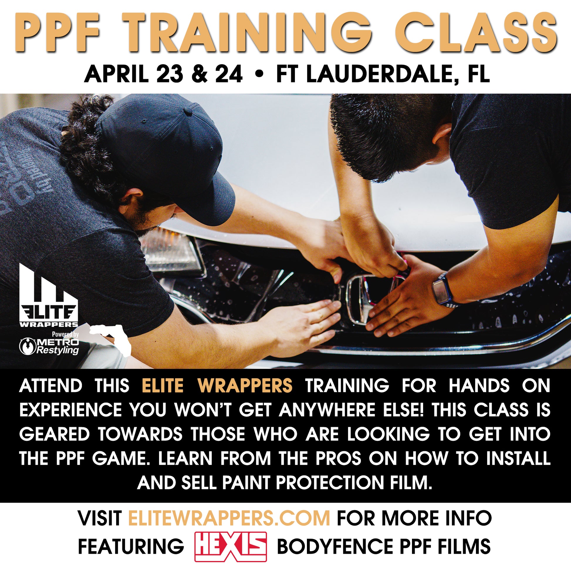 Paint Protection Film Training Class - FL - April 25th & 26th, 2024